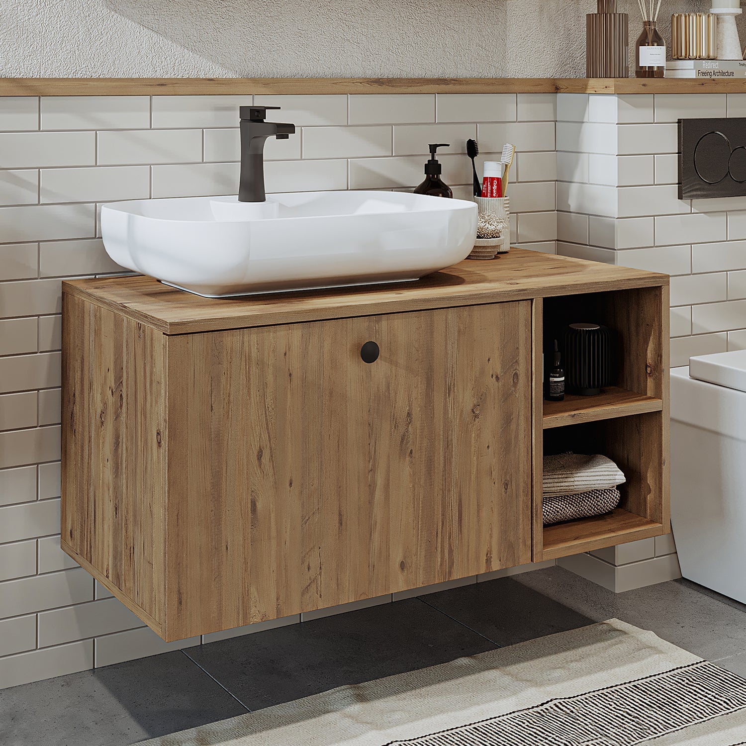 Lavabolu Banyo Dolabı - Lotus - Roomartstore.com.trbanyo dolabı2517
