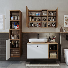 Lotus Banyo Dolabı Lavabolu 3'lü Banyo Dolabı Seti - Roomartstore.com.trbanyo dolabı2521