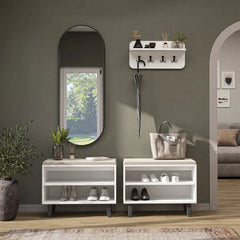 Nord Vestiyer Takımı Askılıklı, Modüler, Bench, Oval Aynalı Portmanto Takımı