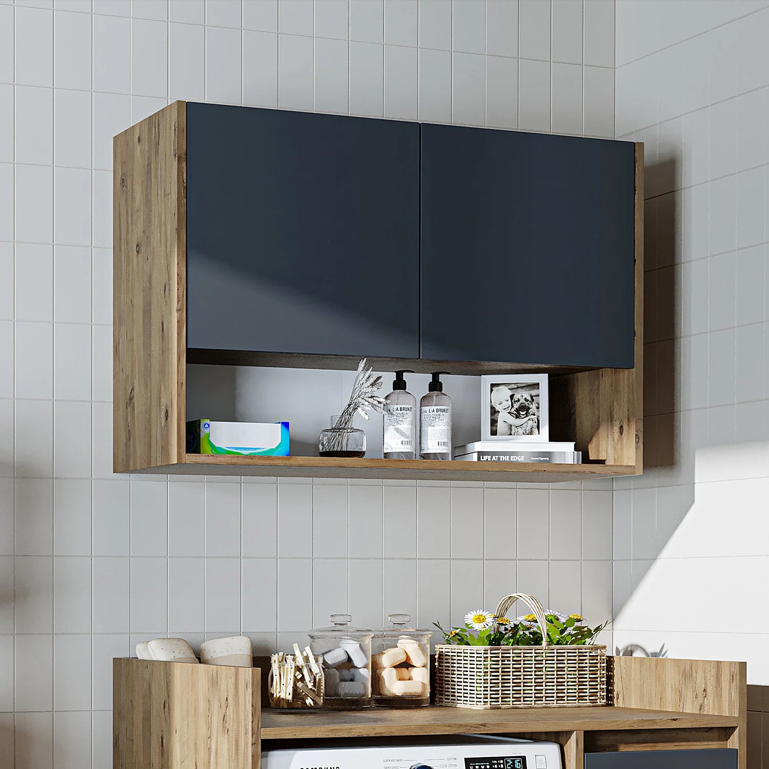 Çamaşır Makinesi Üst Dolabı - Derin-100cm