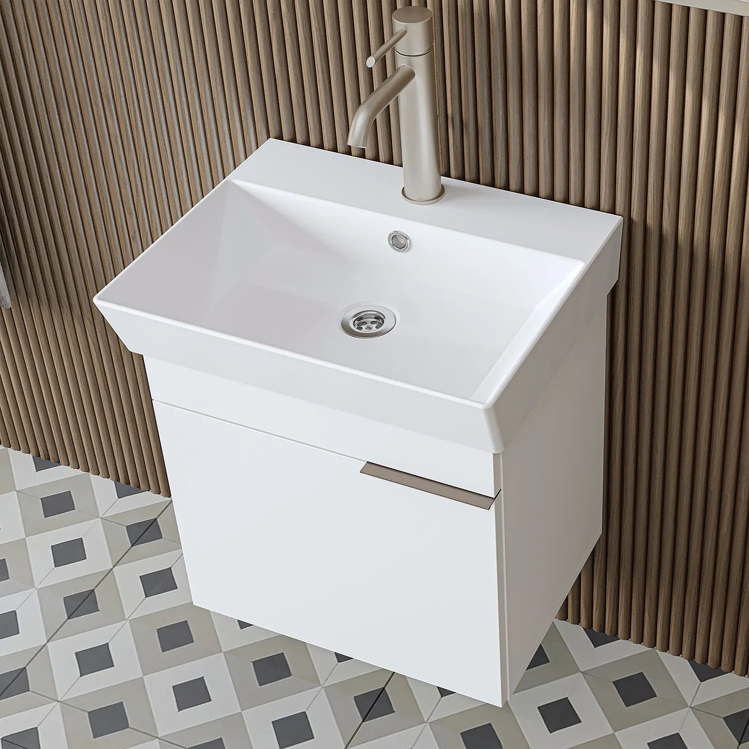 Lavabolu Banyo Dolabı 3lü Set - Likya