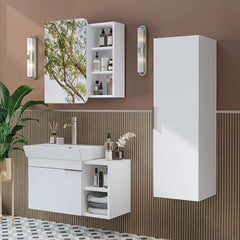 Lavabolu Banyo Dolabı 3lü Set - Likya