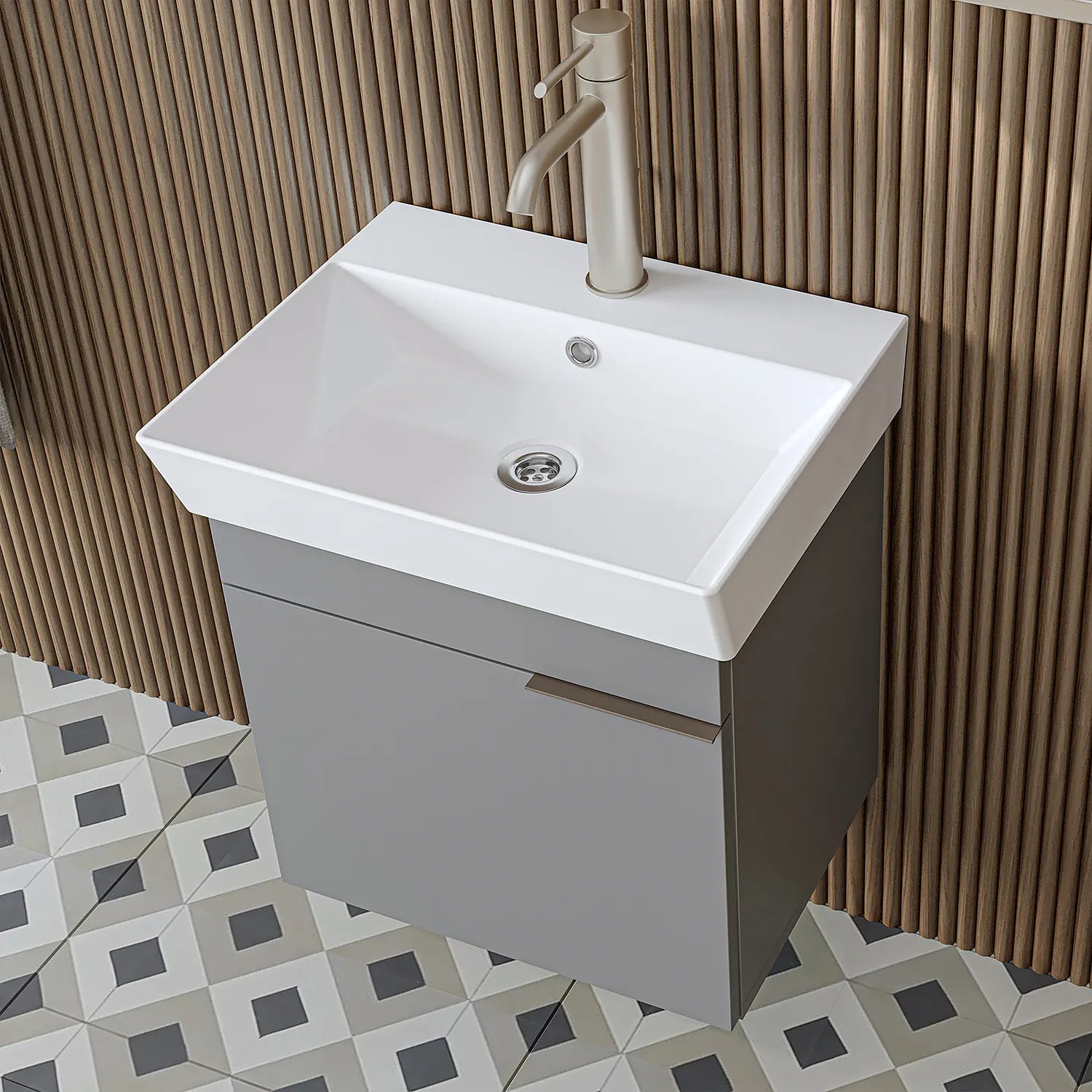 Lavabolu Banyo Dolabı 3lü Set - Likya