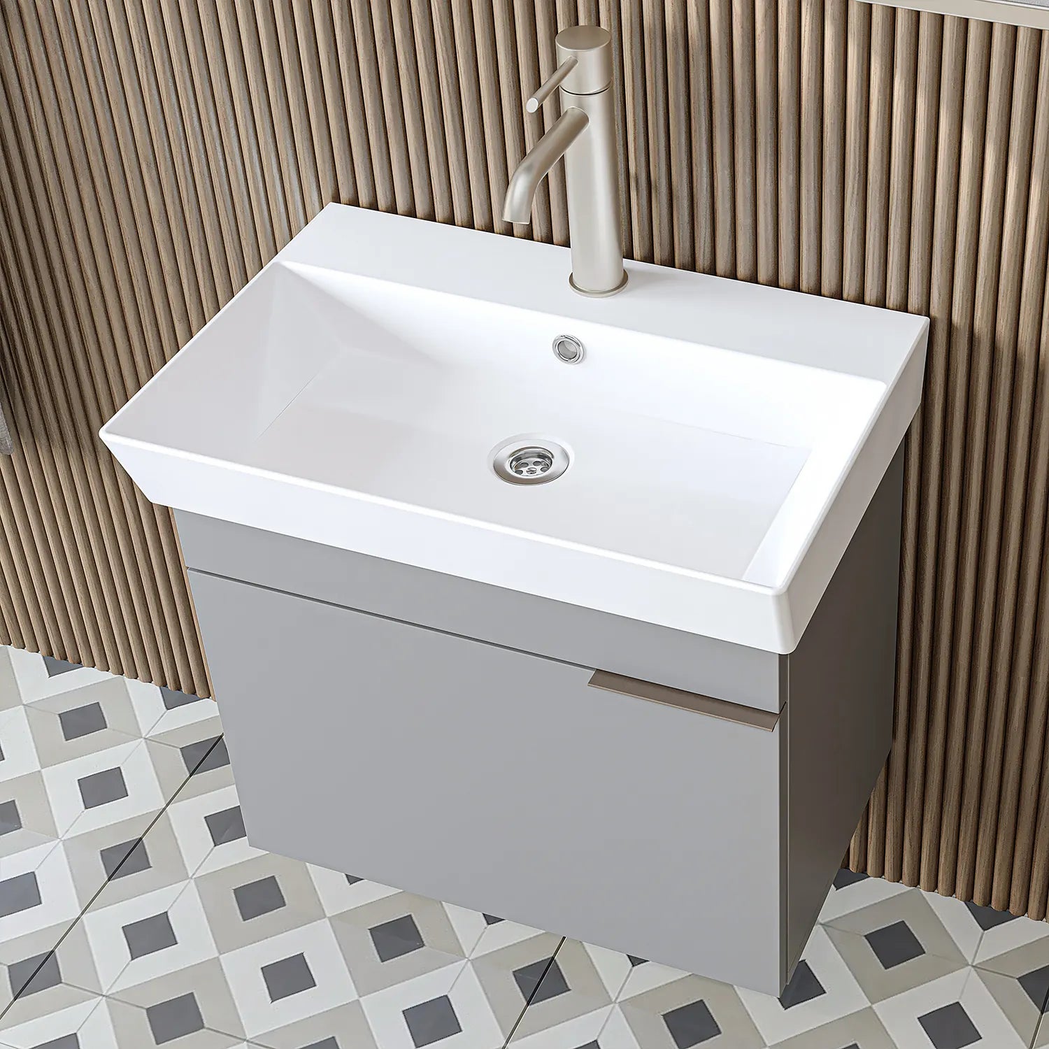 Lavabolu Banyo Dolabı 3lü Set - Likya