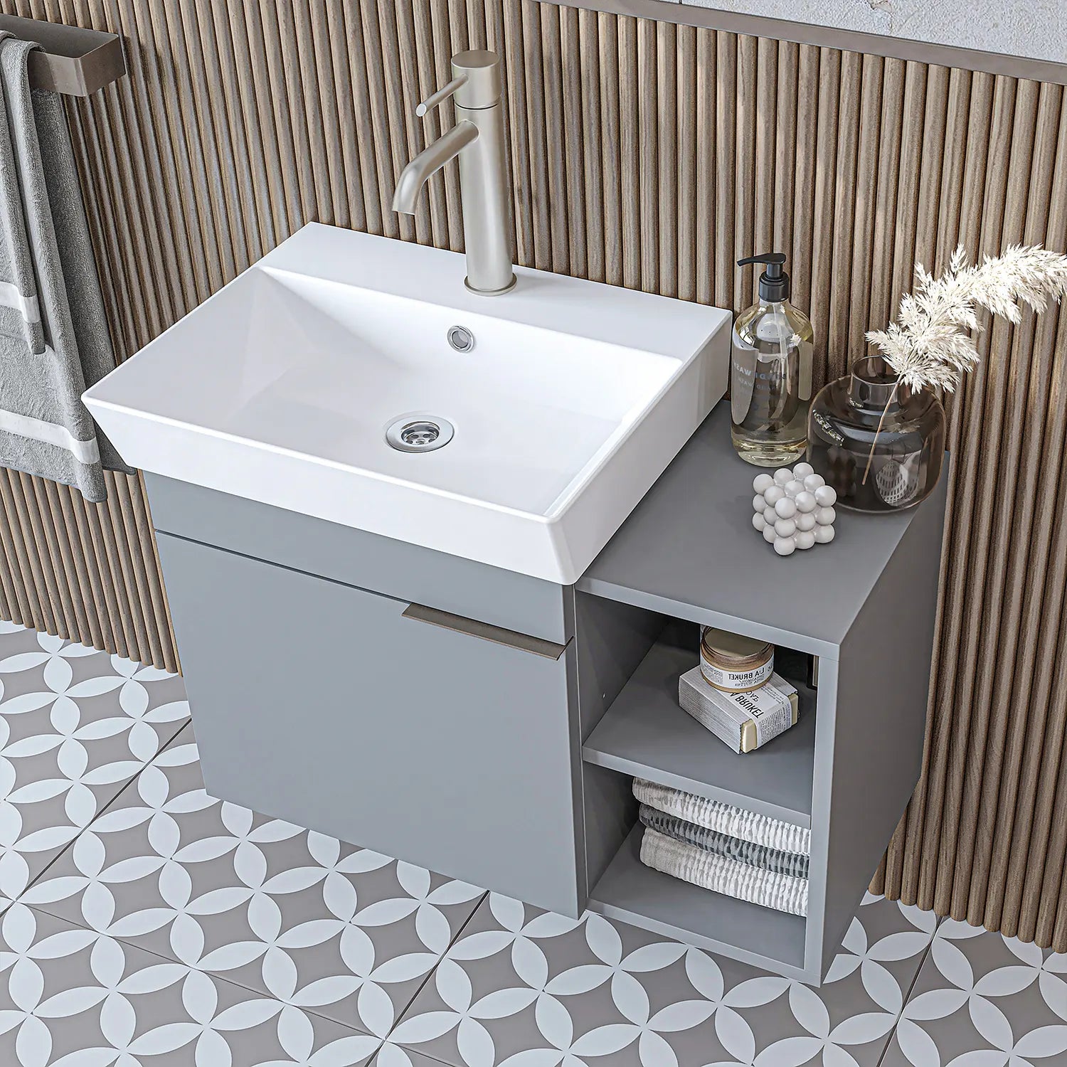 Lavabolu Banyo Dolabı 3lü Set - Likya