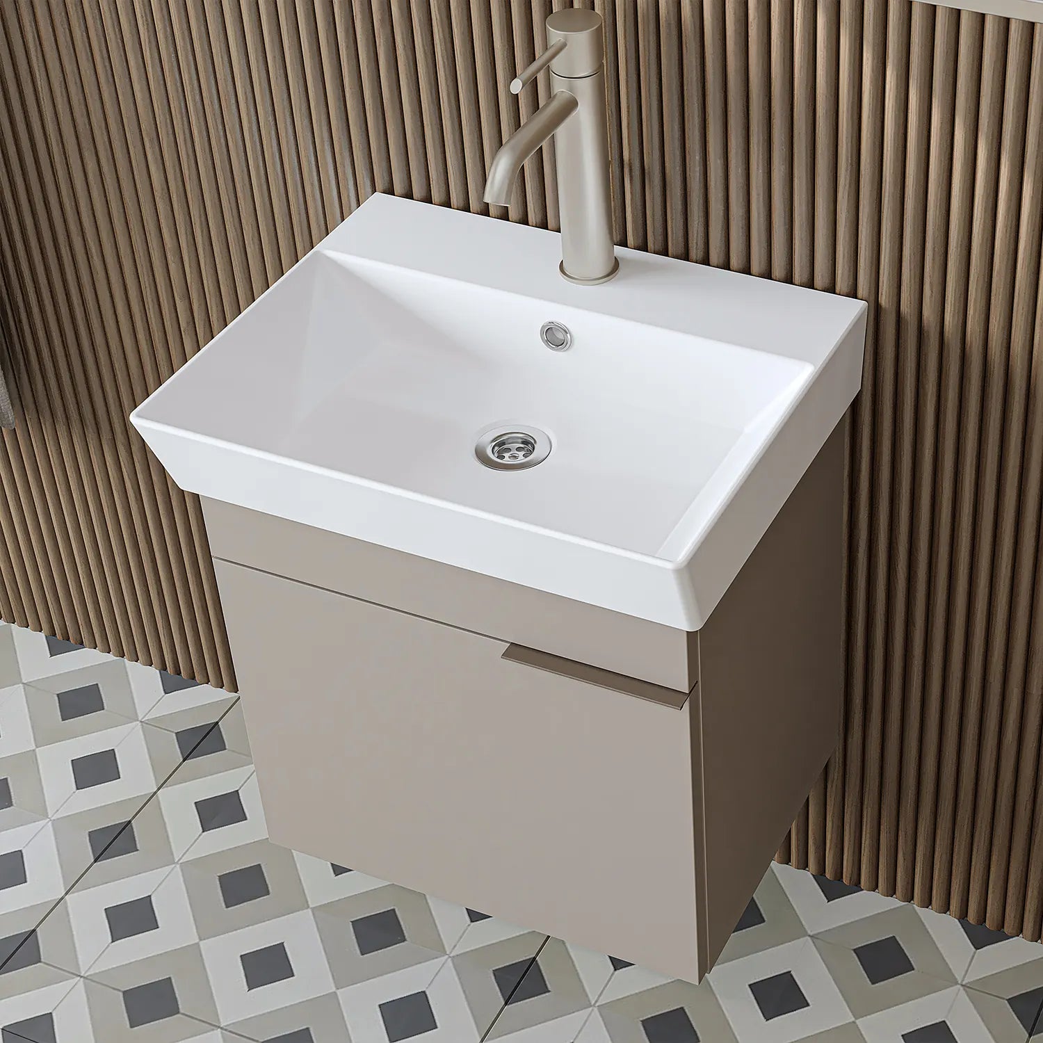 Lavabolu Banyo Dolabı 3lü Set - Likya