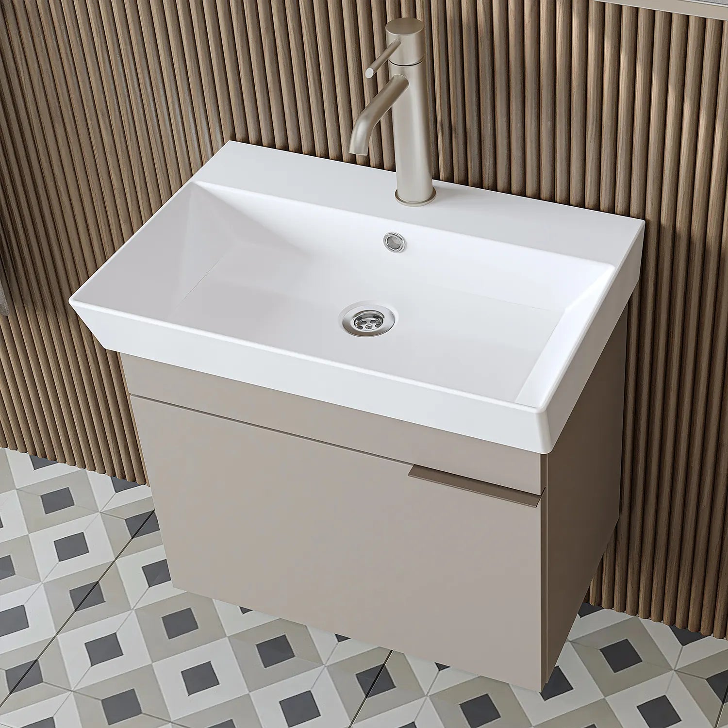 Lavabolu Banyo Dolabı 3lü Set - Likya