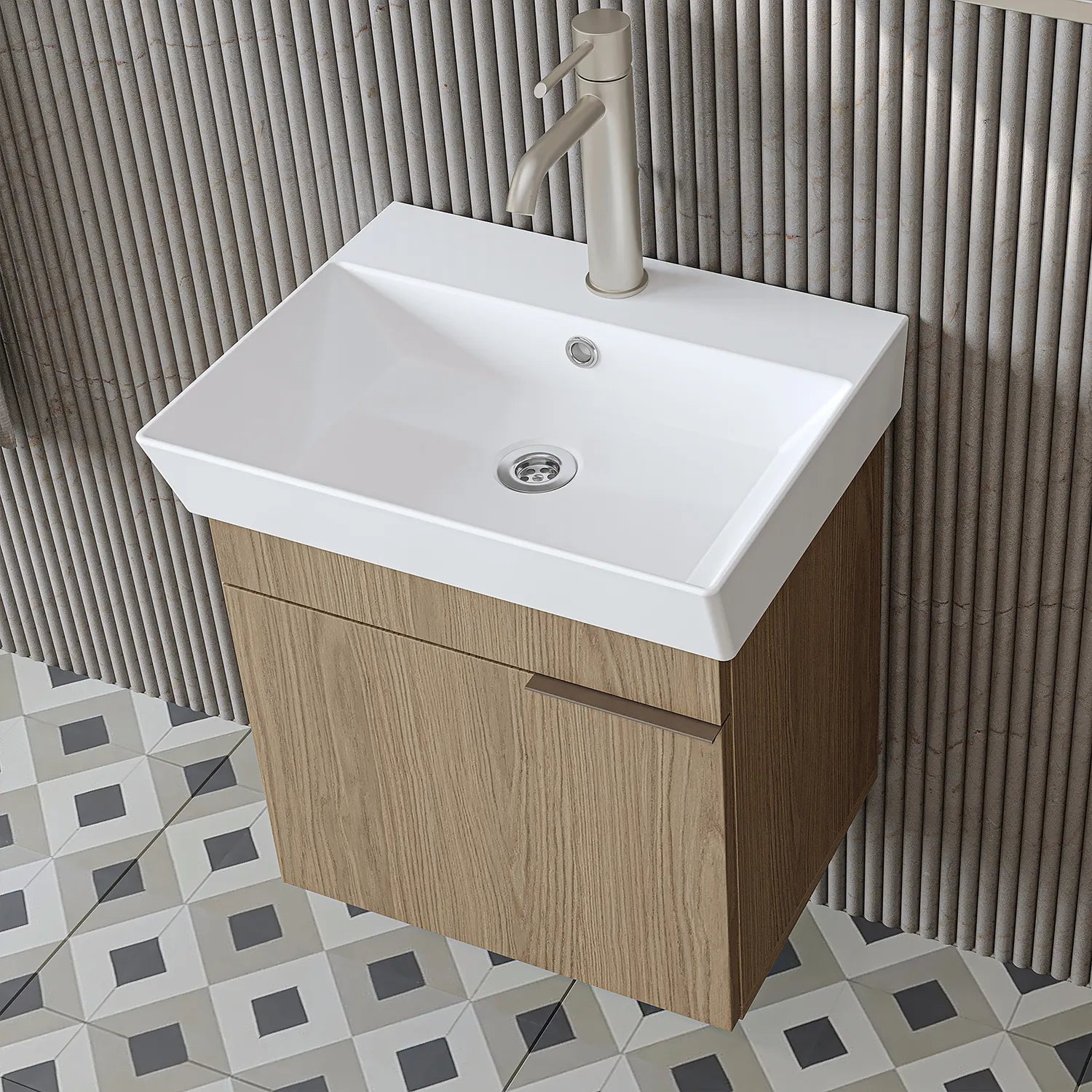 Lavabolu Banyo Dolabı 3lü Set - Likya