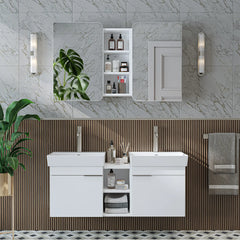 likya çift lavabolu banyo dolabı takımı 120cm