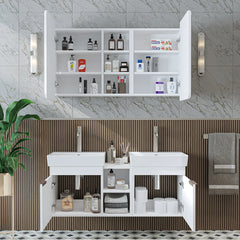 likya çift lavabolu banyo dolabı takımı 120cm