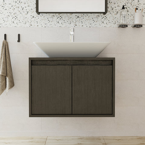 banyo dolabı roomart lavabolu atlantic seri 65 cm siyah kapaklı alt dolap