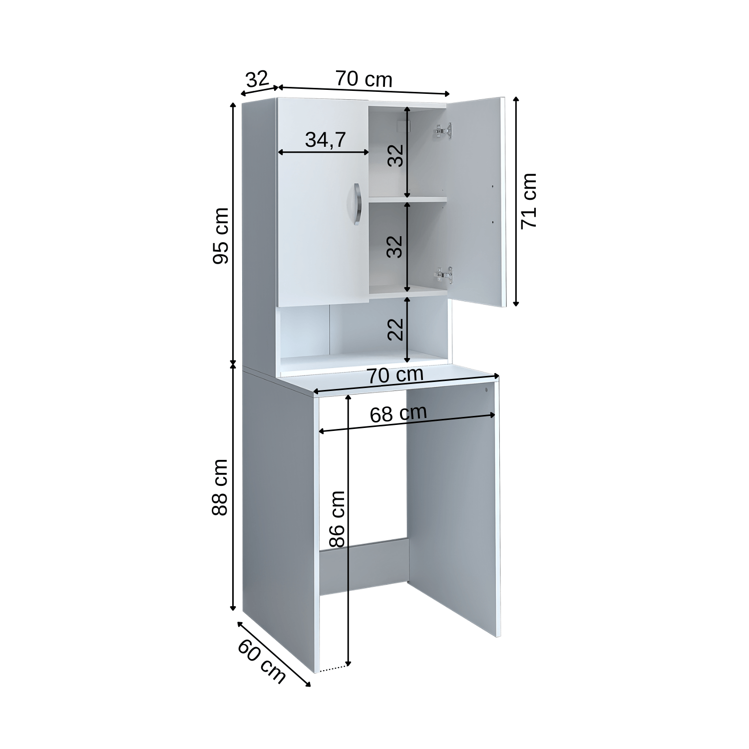 Çamaşır Makinesi Dolabı - Mk1+Um2 - Roomartstore.com.trçamaşır makinesi dolabı1544