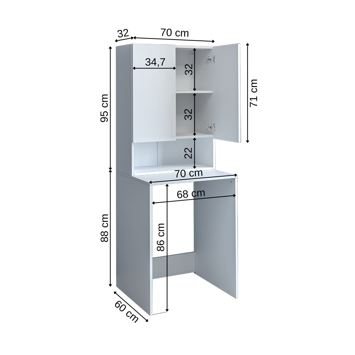 Çamaşır Makinesi Dolabı - Mk1+Um2 - Roomartstore.com.trçamaşır makinesi dolabı1545