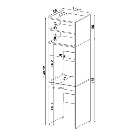 Çamaşır ve Kurutma Makinesi Dolabı - D+D2 - Roomartstore.com.trçamaşır ve kurutma makinesi dolabı1775