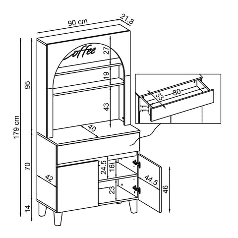 Kahve Köşesi - Çok Amaçlı Dolap - Venedik - Roomartstore.com.trkahve köşesi2803