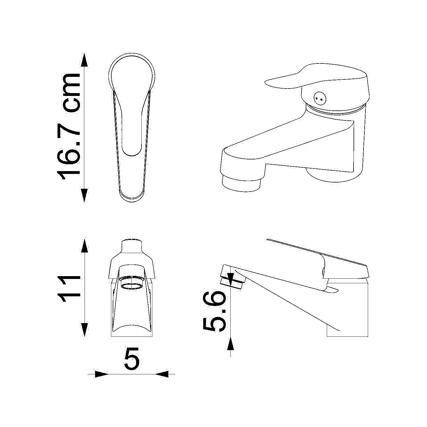 Kısa Lavabo Bataryası - BT102 - RoomartBT102