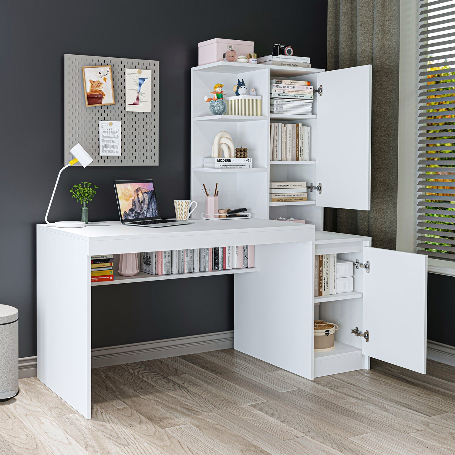 Kitaplıklı Çalışma Masası - Nora - Sağ - Roomartçalışma masası2905
