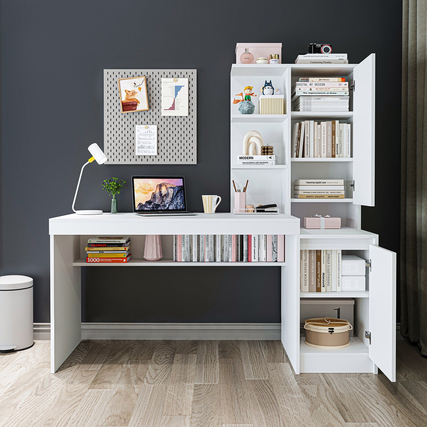 Kitaplıklı Çalışma Masası - Nora - Sağ - Roomartçalışma masası2905