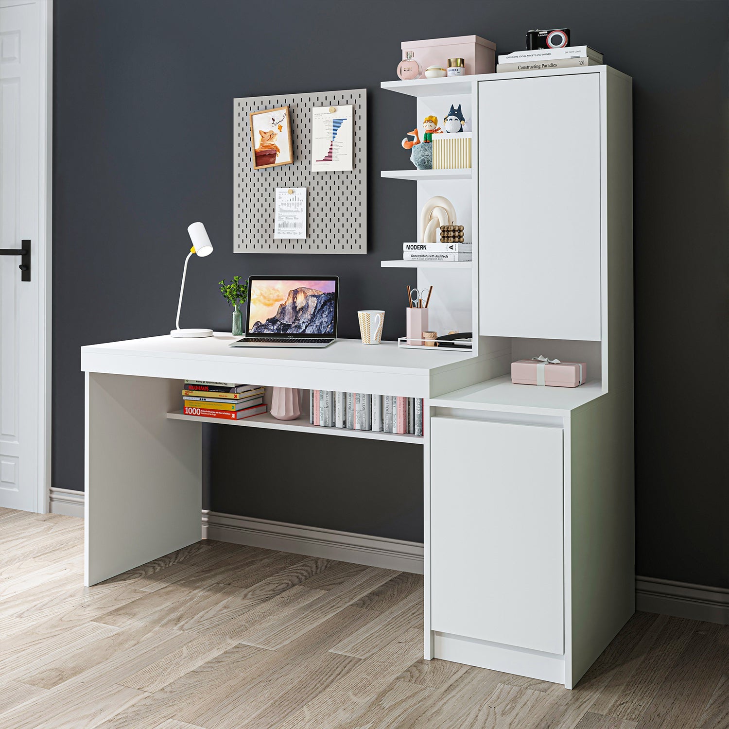 Kitaplıklı Çalışma Masası - Nora - Sağ - Roomartçalışma masası2905