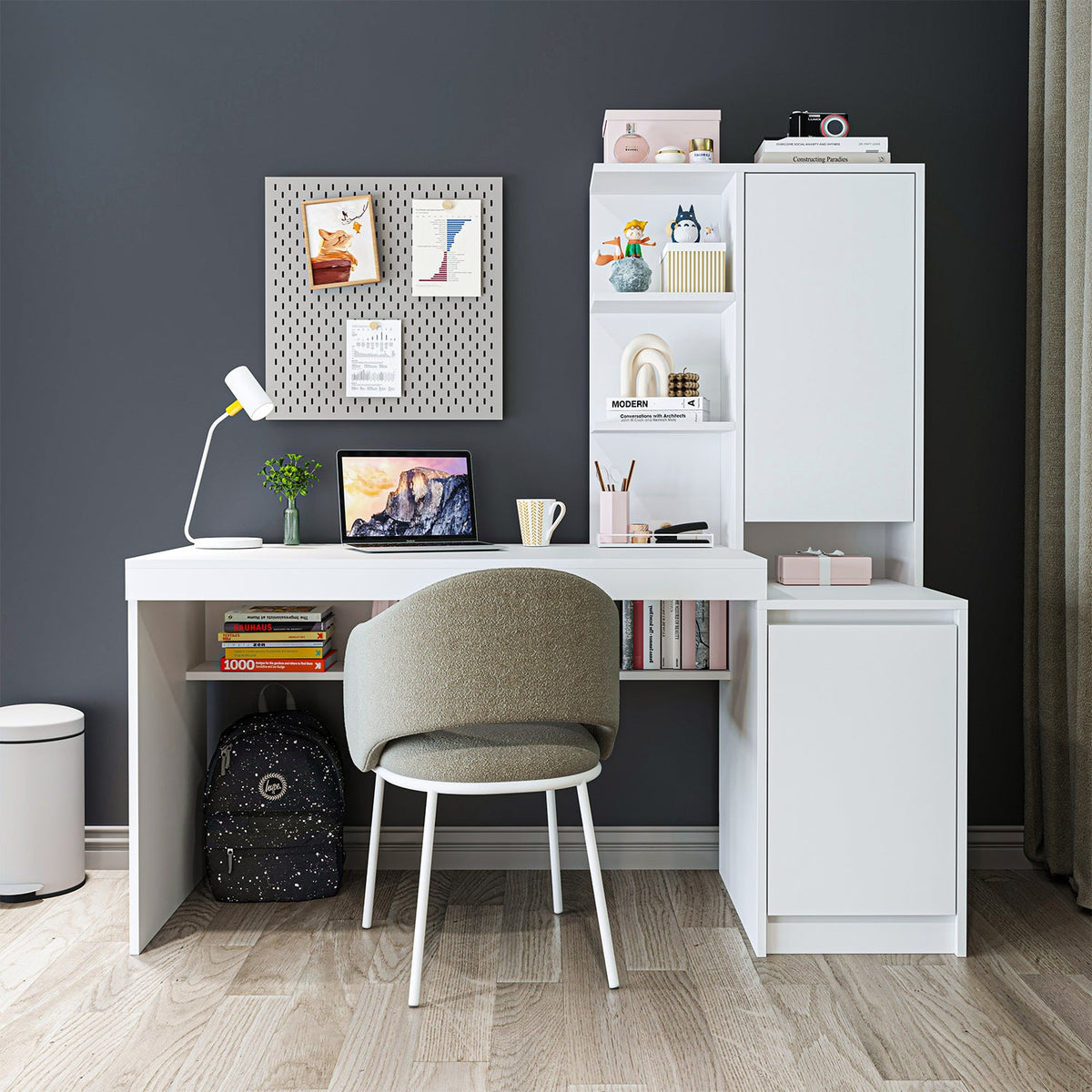 Kitaplıklı Çalışma Masası - Nora - Sağ - Roomartçalışma masası2905