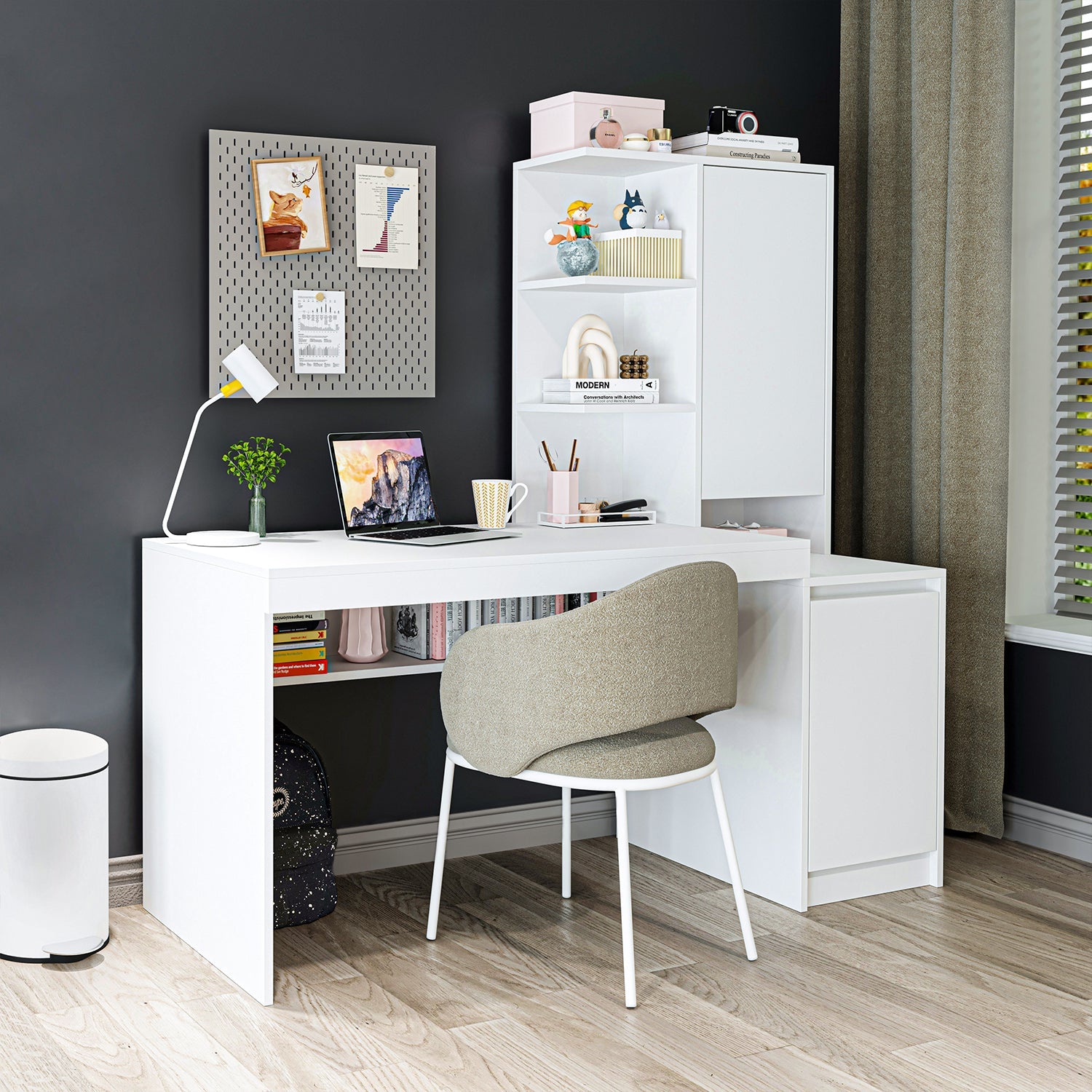 Kitaplıklı Çalışma Masası - Nora - Sağ - Roomartçalışma masası2905