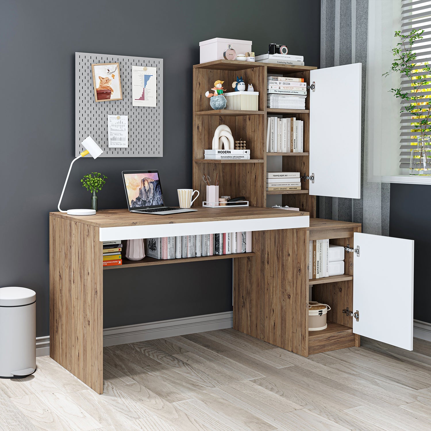 Kitaplıklı Çalışma Masası - Nora - Sağ - Roomartçalışma masası2907