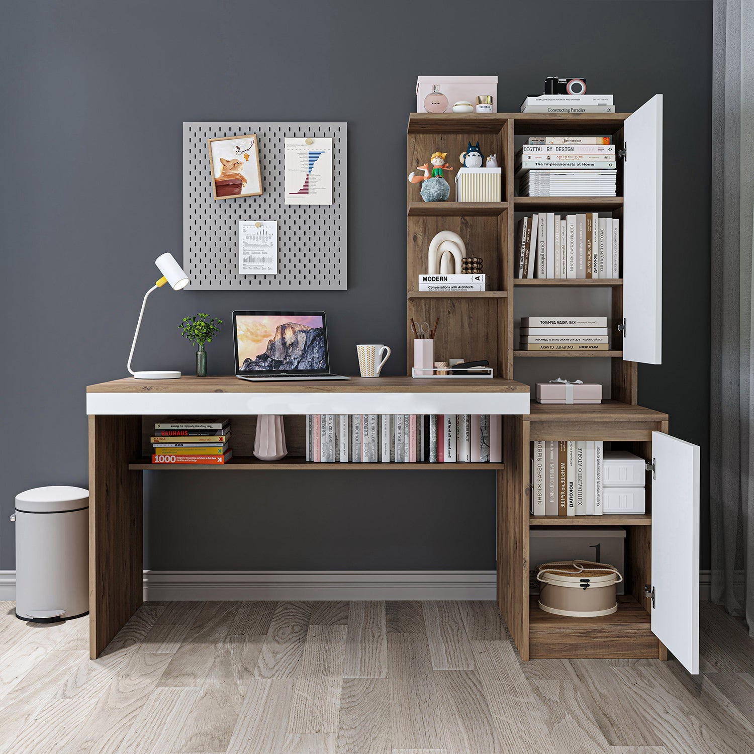 Kitaplıklı Çalışma Masası - Nora - Sağ - Roomartçalışma masası2907