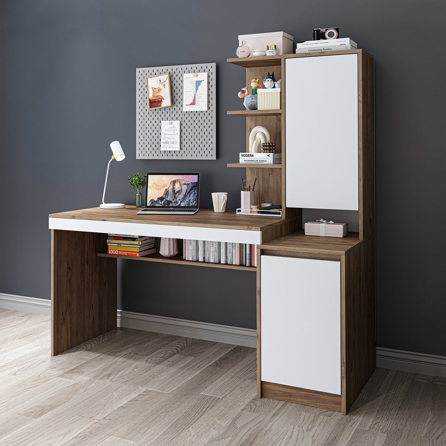 Kitaplıklı Çalışma Masası - Nora - Sağ - Roomartçalışma masası2907