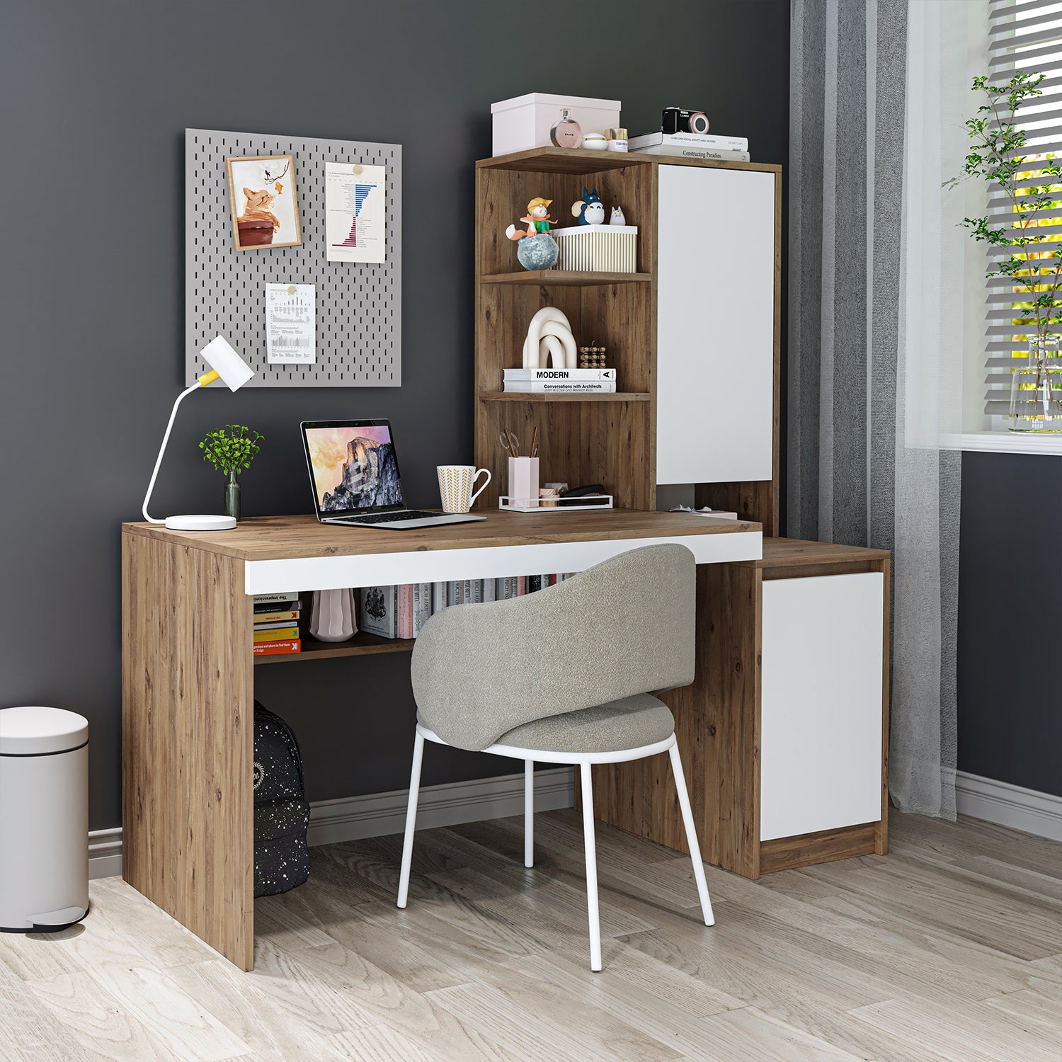 Kitaplıklı Çalışma Masası - Nora - Sağ - Roomartçalışma masası2907