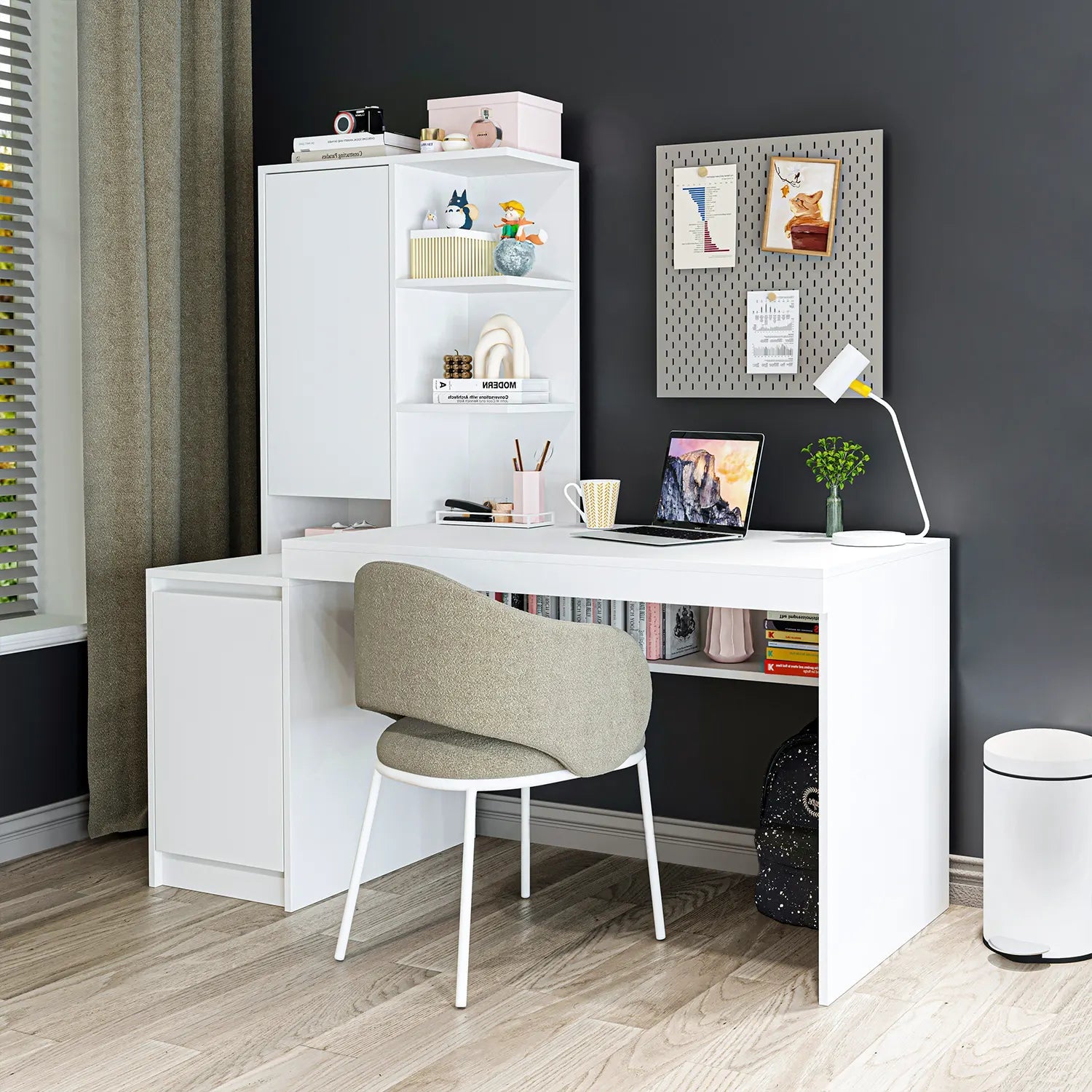 Kitaplıklı Çalışma Masası - Nora - Sol - Roomartçalışma masası2906