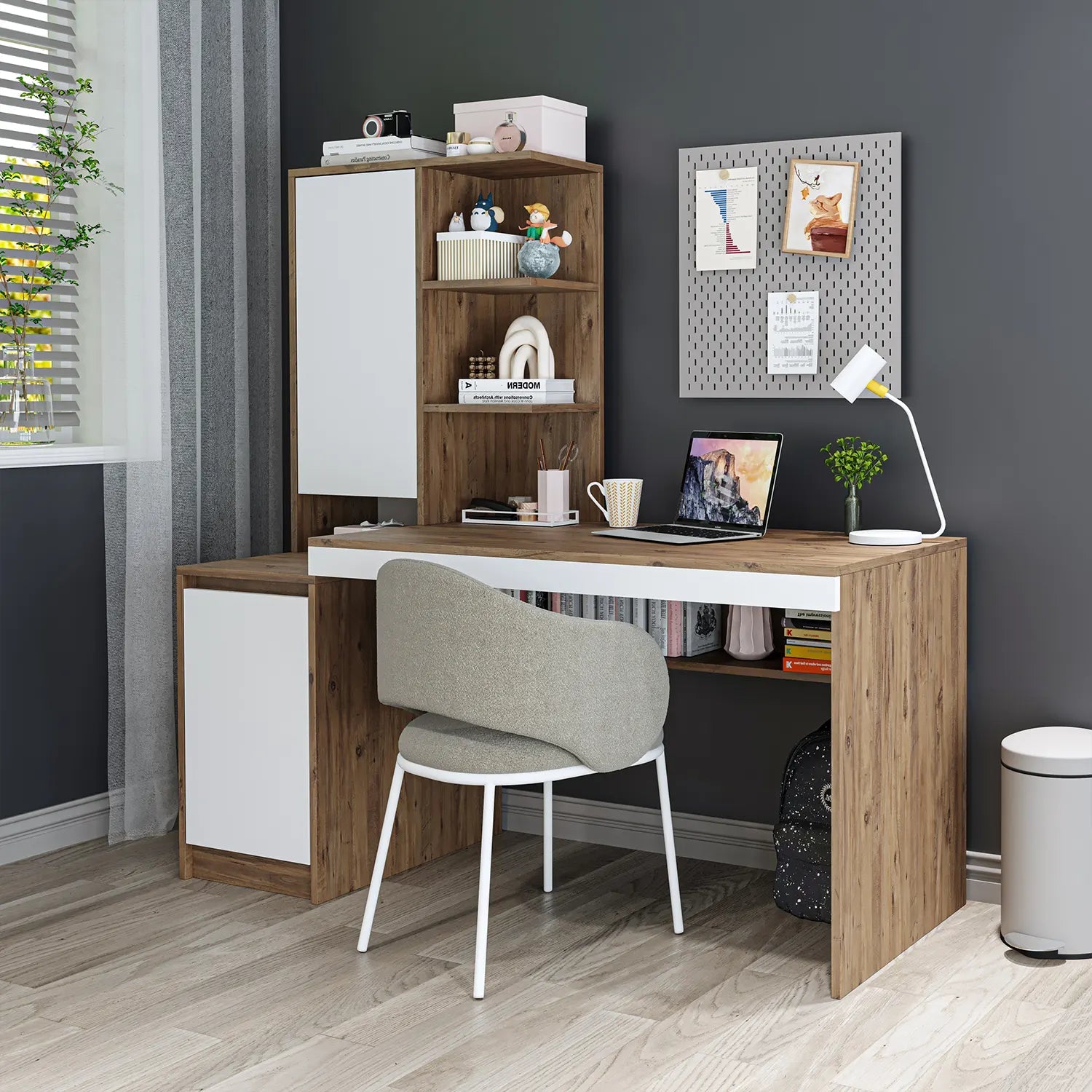 Kitaplıklı Çalışma Masası - Nora - Sol - Roomartçalışma masası2908