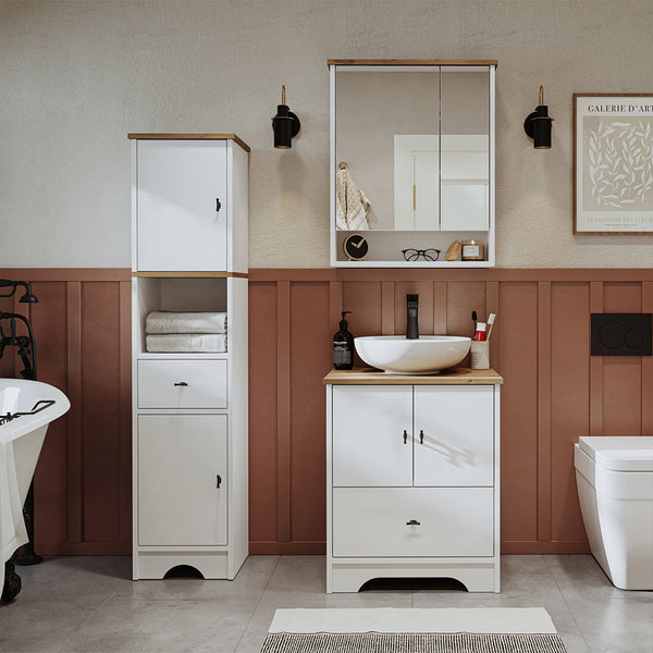 Lavabolu Banyo Dolabı 3lü Set - Aria
