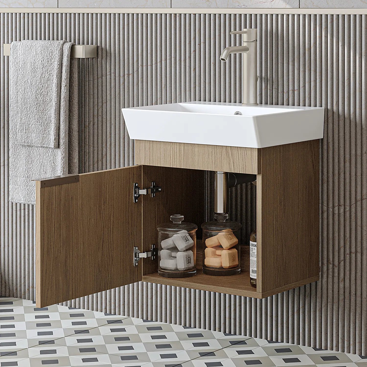 Lavabolu Banyo Dolabı - Likya - Roomartbanyo dolabı2889