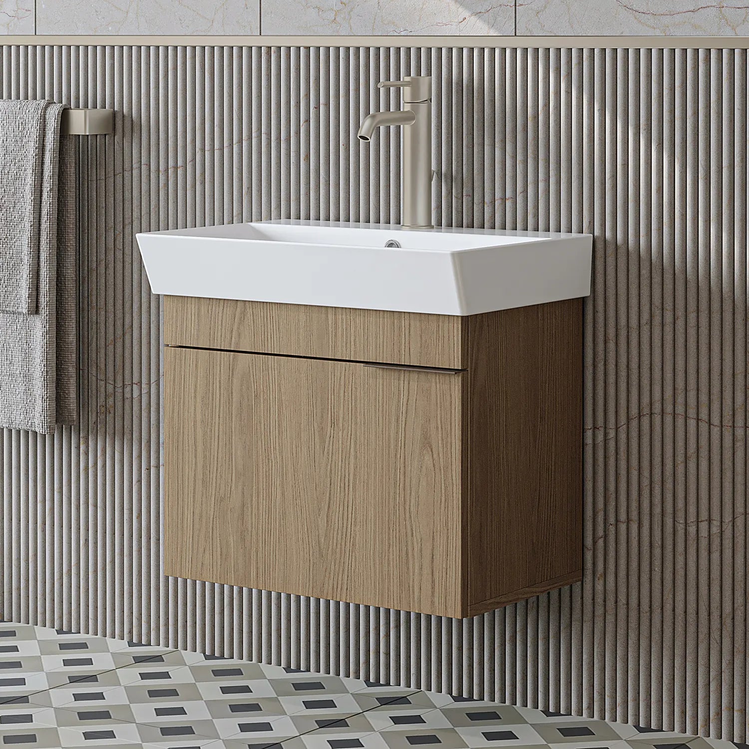 Lavabolu Banyo Dolabı - Likya - Roomartbanyo dolabı2890
