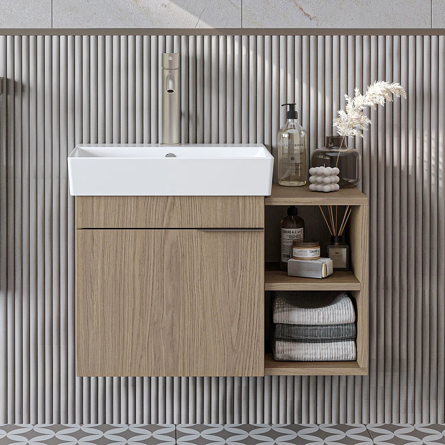 Lavabolu Banyo Dolabı - Likya - Roomartbanyo dolabı2891