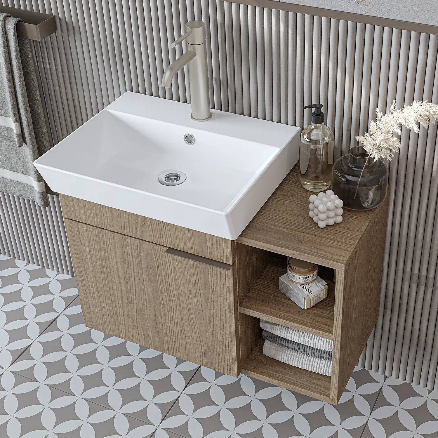 Lavabolu Banyo Dolabı - Likya - Roomartbanyo dolabı2891