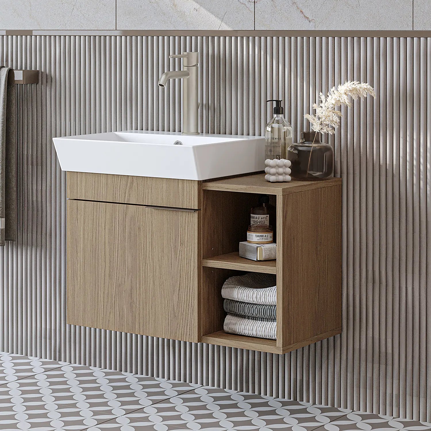Lavabolu Banyo Dolabı - Likya - Roomartbanyo dolabı2891