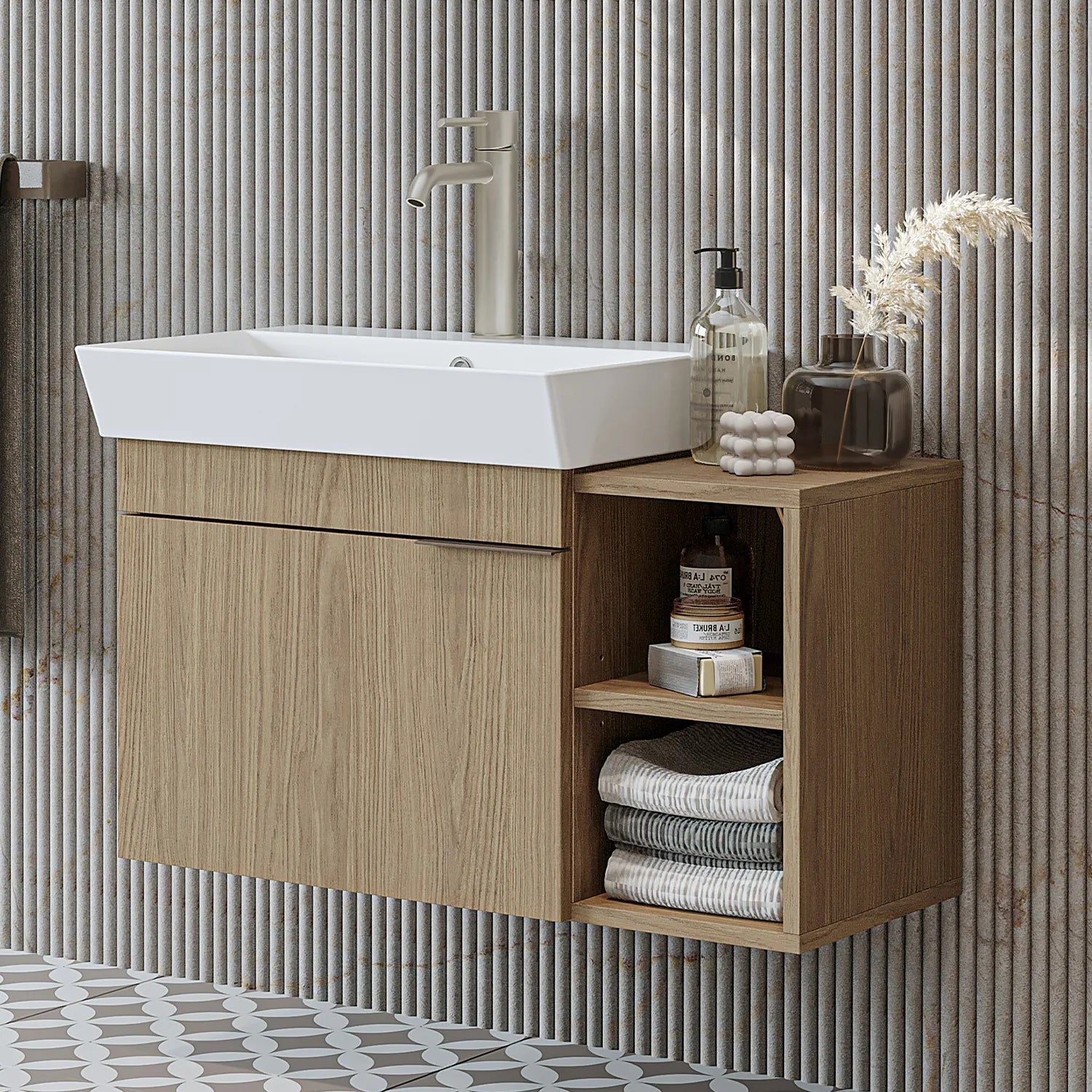 Lavabolu Banyo Dolabı - Likya - Roomartbanyo dolabı2892