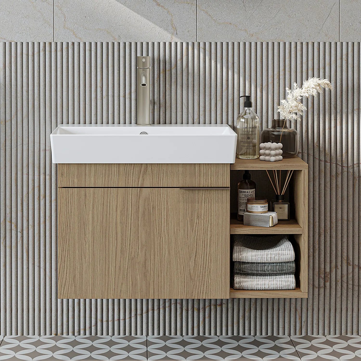 Lavabolu Banyo Dolabı - Likya - Roomartbanyo dolabı2892