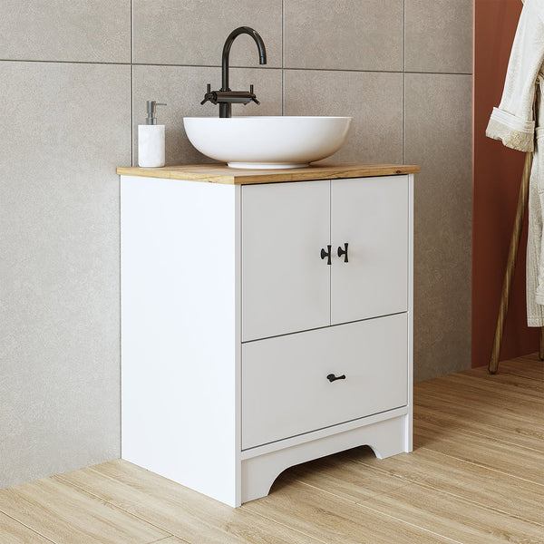 ARIA - LAVABOLU BANYO DOLABI + OVAL ÇANAK LAVABO