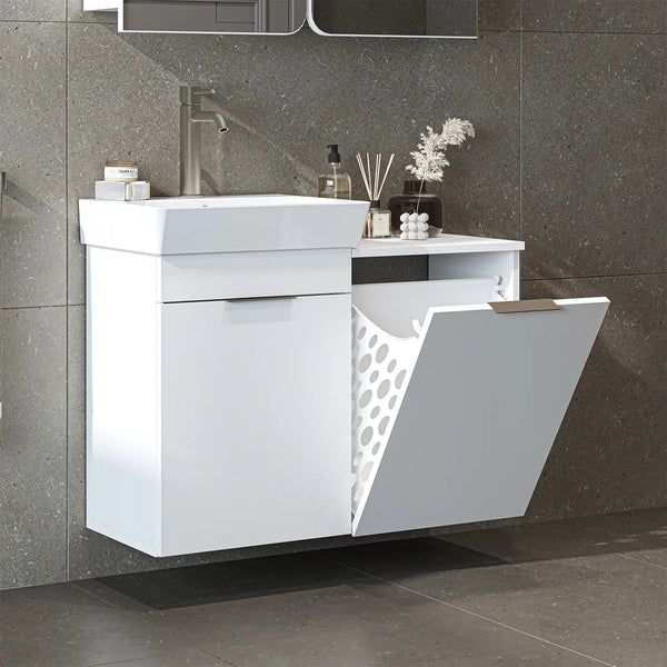 Sepetli Lavabolu Banyo Alt Dolabı - Dubai